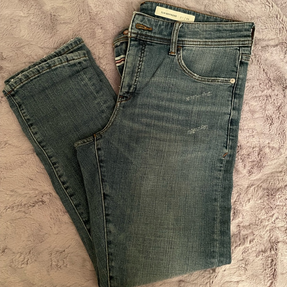 Pilcro slim boyfriend Anthropologie jeans